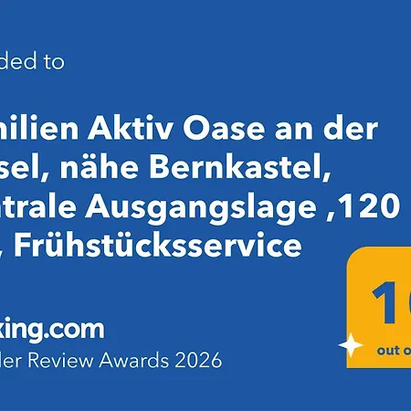 Familien Aktiv Oase An Der Mosel, Naehe Bernkastel, Zentrale Ausgangslage ,120 Qm, Fruehstuecksservice Διαμέρισμα Muelheim an der Mosel
